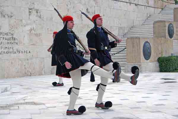 Athens Change of Guards at the Unknown Soldier\'s Monument in Syntagma Square